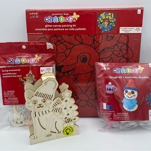 Creatology Christmas Craft Kits Kids Ornaments Wood Cat Light Reindeer Art